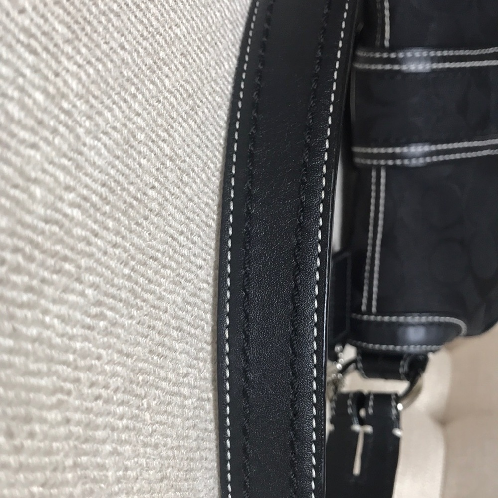 Authentic Black Coach Purse with strap - Picture 2 of 5